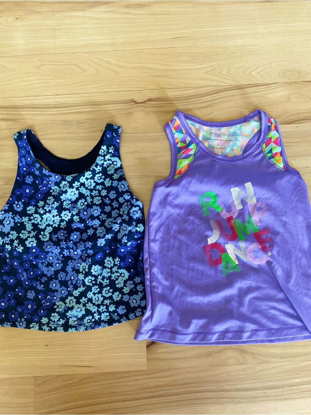Girls Athletic Tank Tops Lot of 2 Racerback Tanks Size 5 & 6 Skechers Athletic